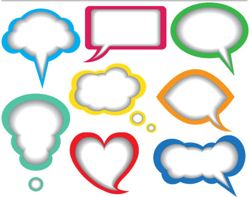 Abstract Speech Bubbles Mix vector graphics