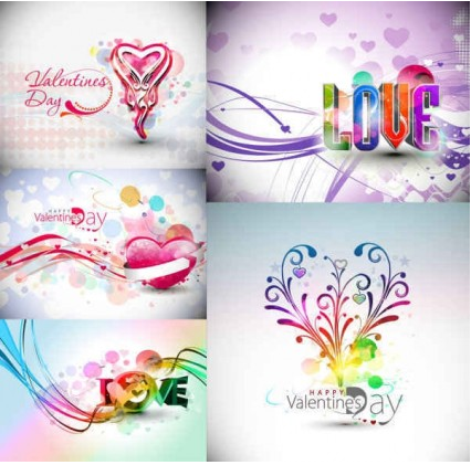 Abstract Valentines Day Graphics vector