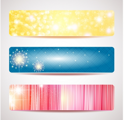 Abstract banner set vector graphic