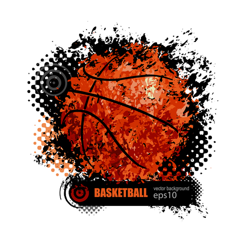 Abstract basketball background illustration vectors 04