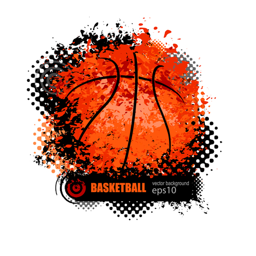 Abstract basketball background illustration vectors 05
