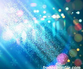 Abstract bokeh with snokflake background vector