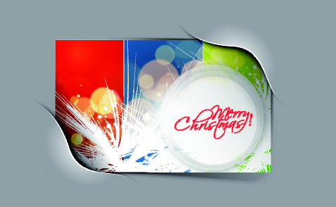 Abstract christmas cards 2 vectors material