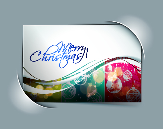 Abstract christmas cards 3 vectors material