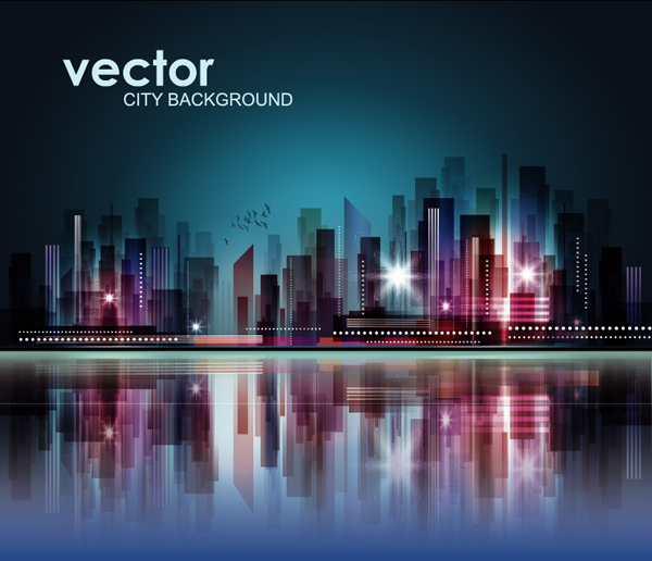 Abstract city background 2 vectors