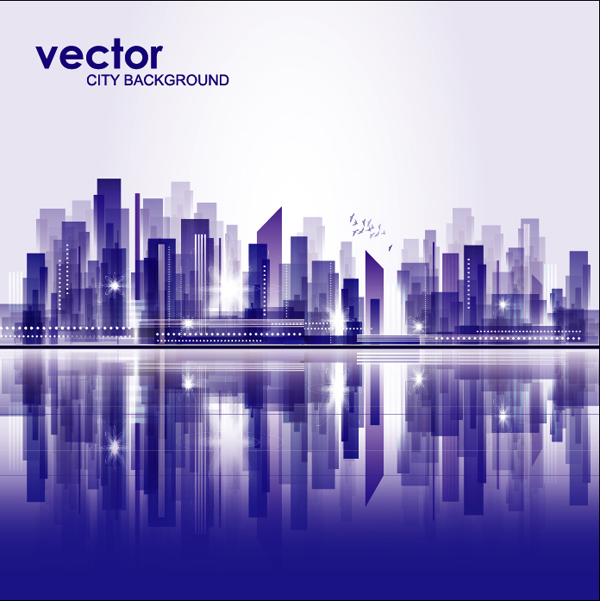 Abstract city background 3 vectors
