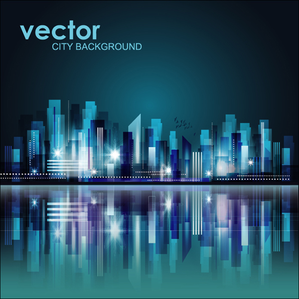 Abstract city background 4 vectors