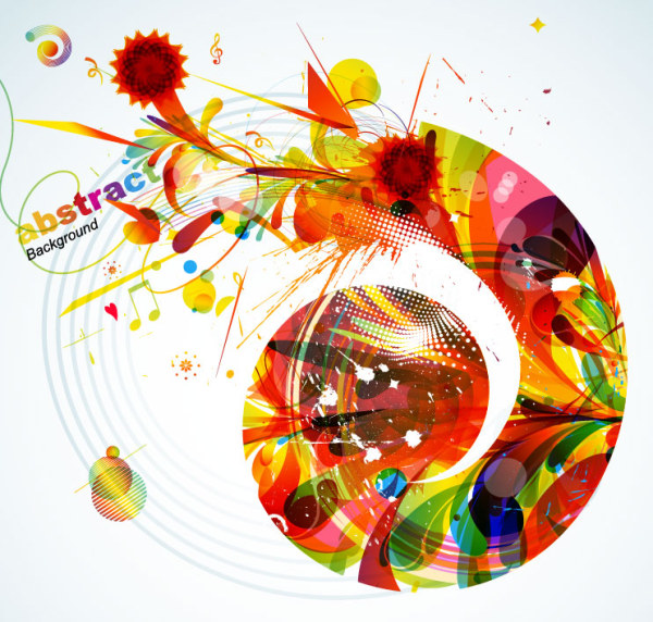 Abstract colored elements background 3 vector