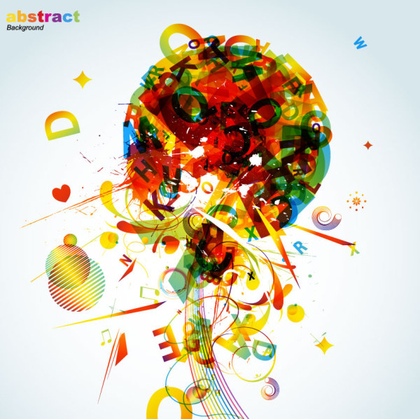 Abstract colored elements background 4 vector