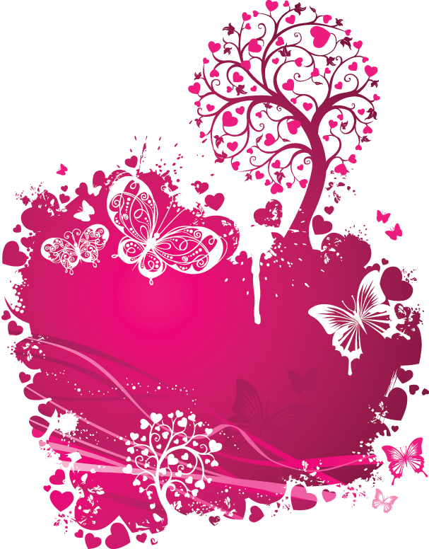 Abstract heart background vector