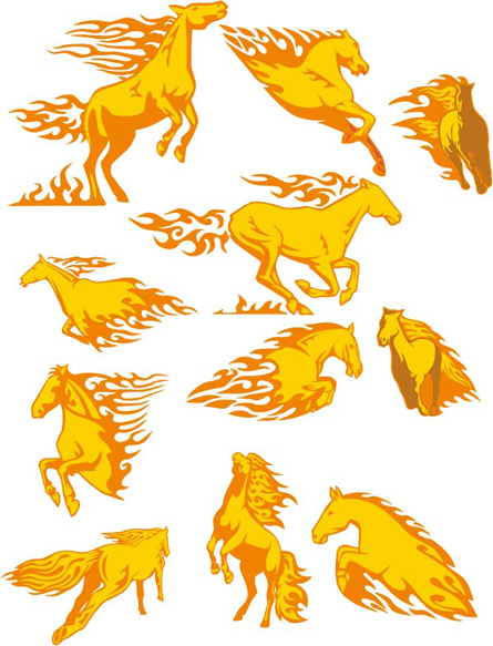 Abstract horse vector graphics