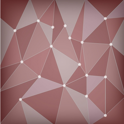 Abstract red polygon Free vector