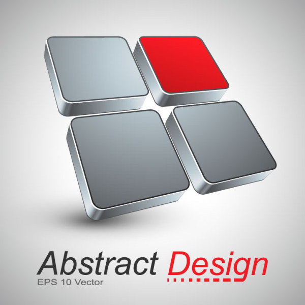 Abstract shapes design 3 set vector