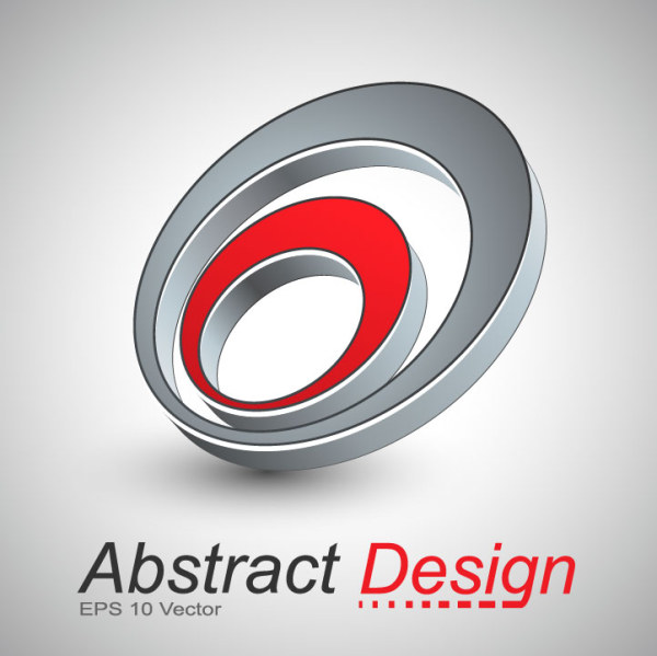 Abstract shapes design 4 set vector