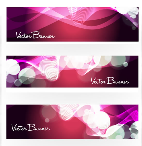 Abstract shiny banner vector material