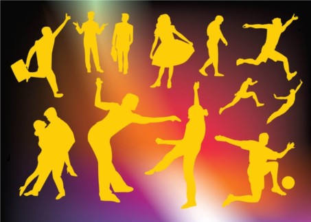 Active People Graphics vector