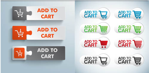 Add to Card Web Buttons vector