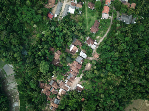 Aerial photography residential area Stock Photo 06
