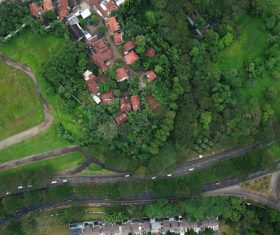 Aerial photography residential area Stock Photo 09
