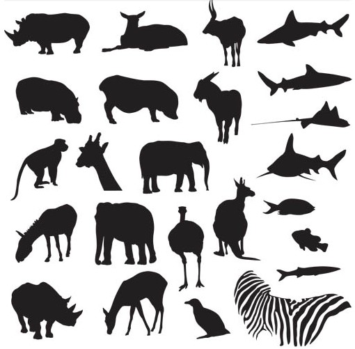 African animals Templates vector free download