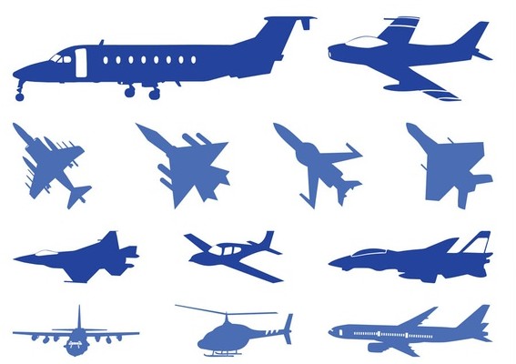 Aircraft Silhouettes vector
