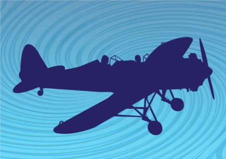 Airplane Silhouette set vector