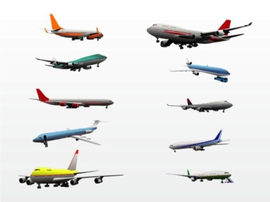 Airplanes vector