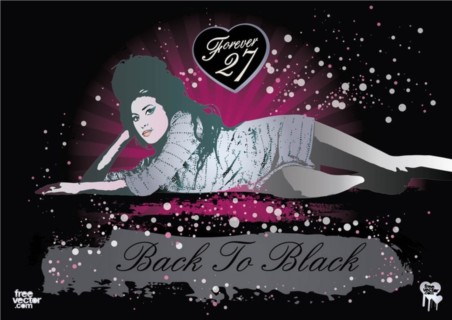 Amy Winehouse Back To Black vector graphic