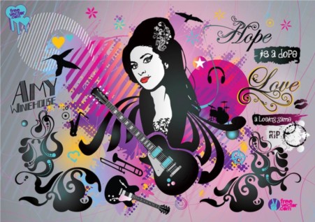 Amy Winehouse creative vector
