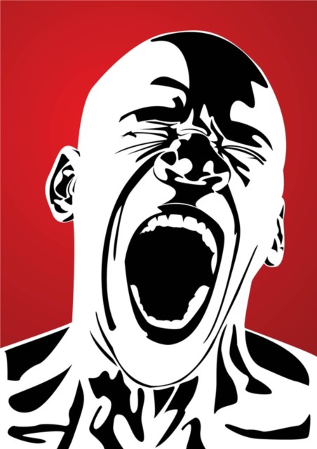 Anger Pain Terror Scream vector