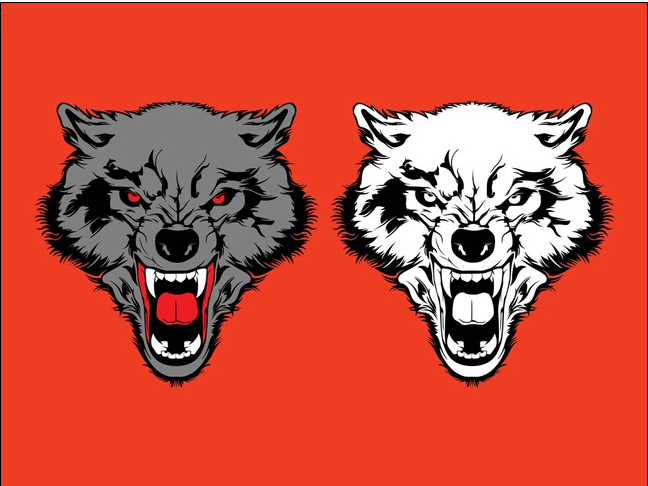 Angry Wolves Graphics art vector