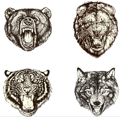 Animals Tattoo vector free download