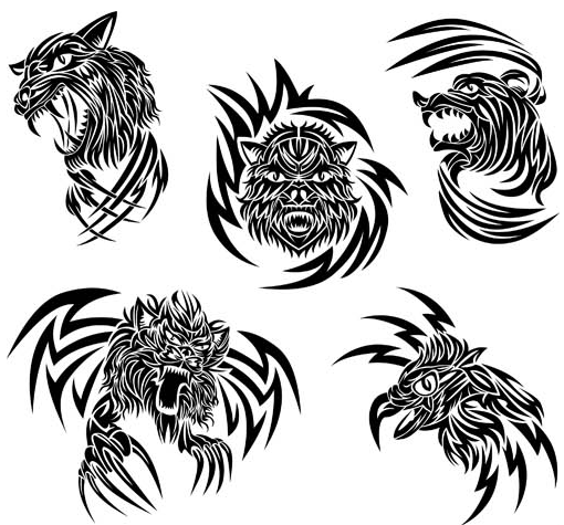 Animals Tattoo free vector material free download
