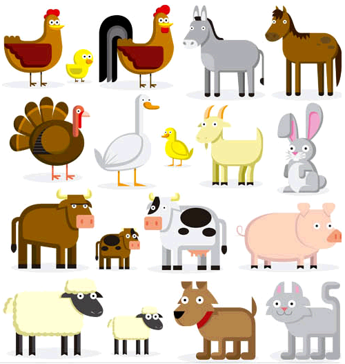 Animals on Farm free Illustration vector