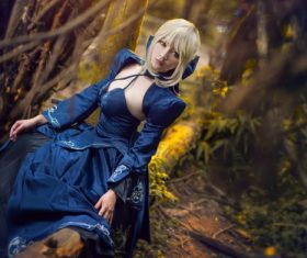 Anime cosplay girl Stock Photo