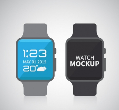 Apple smart watch mock up Free vector