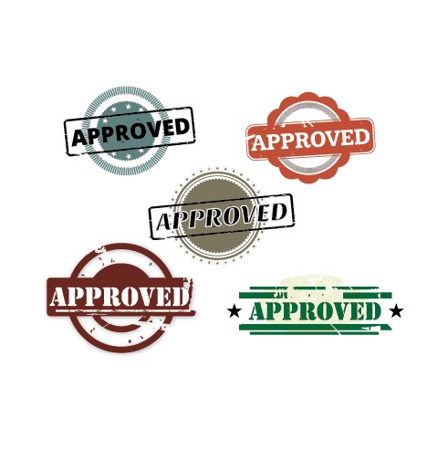 Approved stamps vector