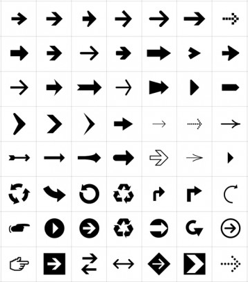 Arrow Symbols Icons vector