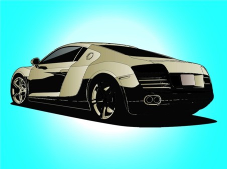 Audi R8 vector graphics