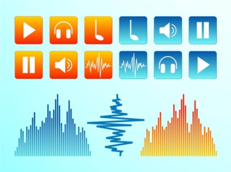 Audio Icons vector