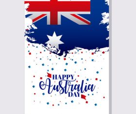 Australia day flyer with brochure template vector 01