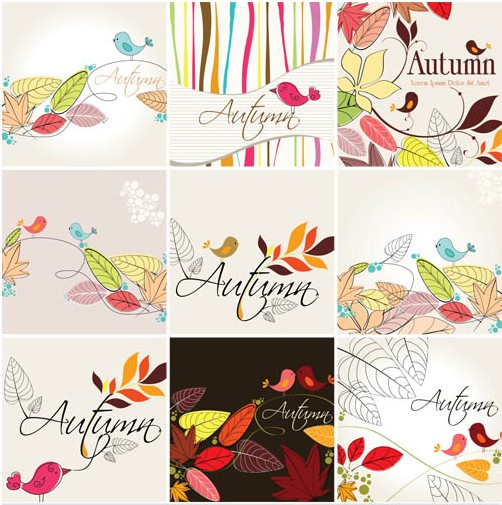 Autumn Backgrounds design vectors