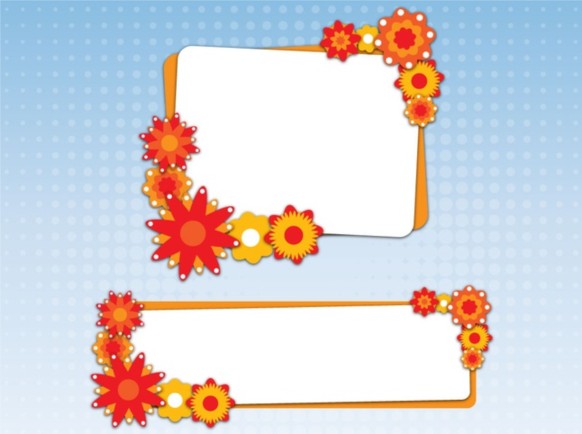 Autumn Floral Banners vector