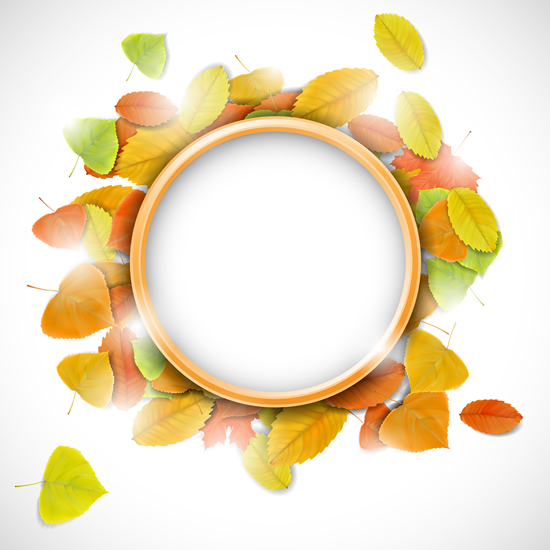 Autumn Leaf theme background 1 vector