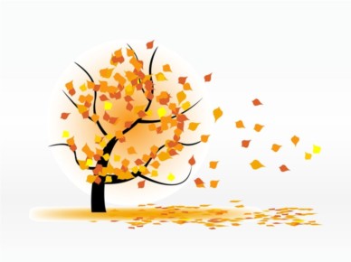 Autumn Leaves Blowing background vector graphic