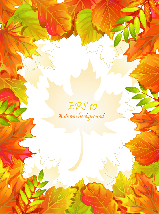 Autumn leaves background 2 vector