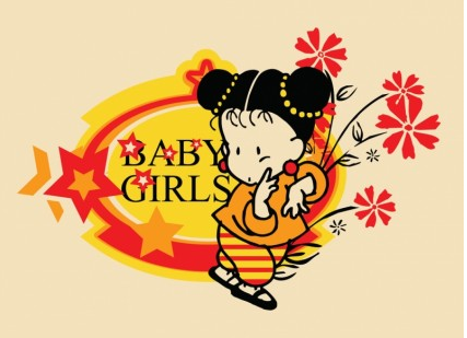 Baby Girl vector graphics