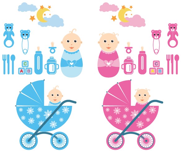 Baby Time Graphics vector