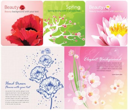 Background color flowers design vector
