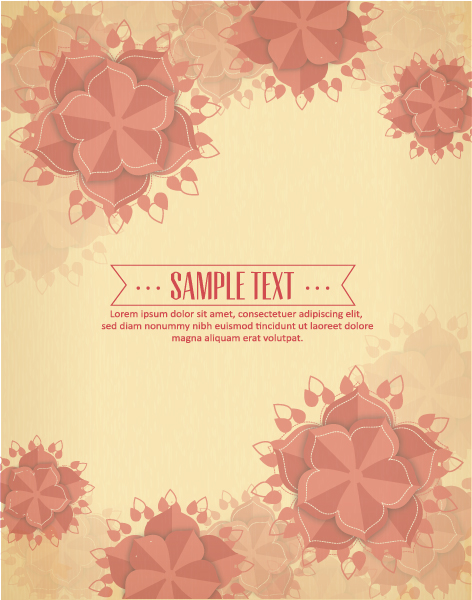 Background floral shiny vector